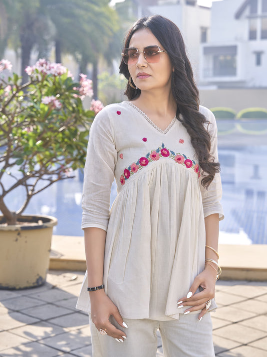 HANDCRAFTED KHADI TOP
